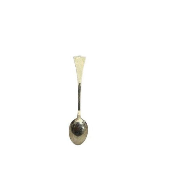 Enamel Demitasse Spoon Sterling Silver Kronesolv J Tostrup Norway Vintage - Picture 10 of 13